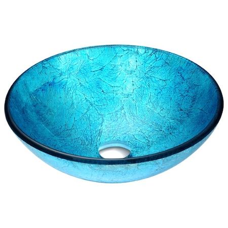 Anzzi Accent Blue Ice Deco-Glass Vessel Sink LS-AZ047